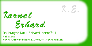 kornel erhard business card